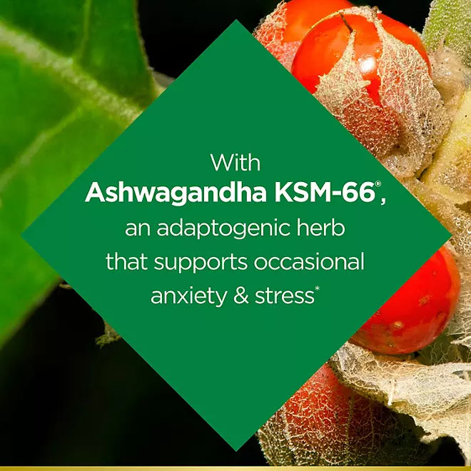 Nature's Bounty Anxiety y Stress Relief - Ashwagandha KSM-66 140 tabletas