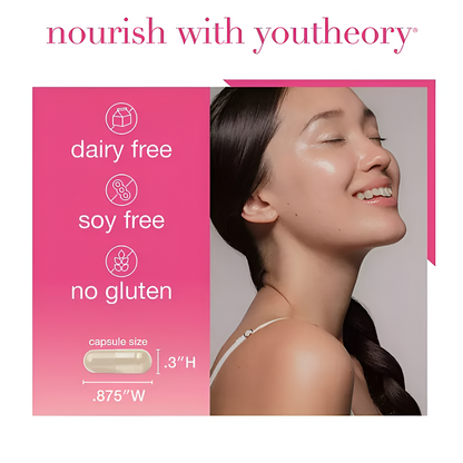 Youtheory Total Beauty Cápsulas de ácido hialurónico, queratina y biotina (90 ct.)