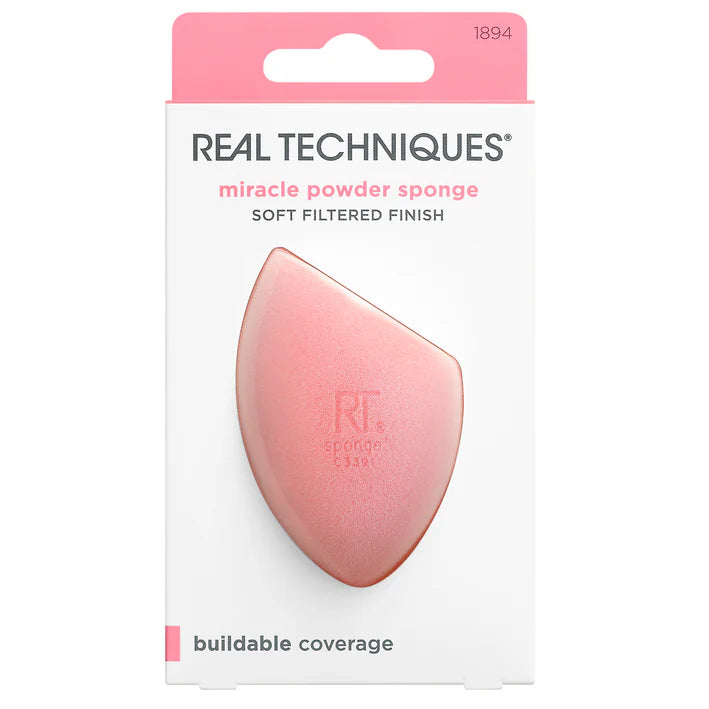 Real Techniques Esponja miracle powder , soft filtered finish - cobertura edificable