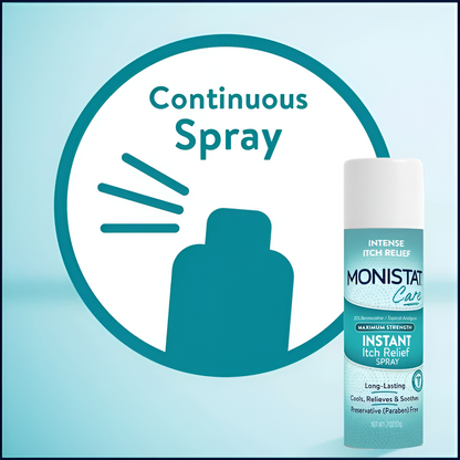 Monistat Spray Alivio Instantáneo del Picor para Mujeres, Máxima Potencia para el Cuidado del Picor Femenino, 57gr