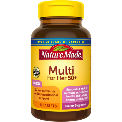 Nature Made Multivitamínico para mujer mayores de 50 de edad   ,   90  Tabletas