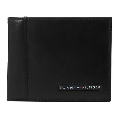 Billetera Tommy Hilfiger Para Hombre de Cuero Billetera delgada plegable con 6 bolsillos