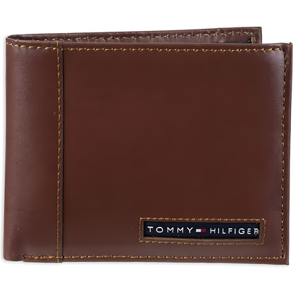 Billetera Tommy Hilfiger Para Hombre de Cuero Billetera delgada plegable con 6 bolsillos