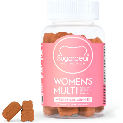 Sugar Bear Hair Multivitamínico vegano para mujer , 60 gomitas