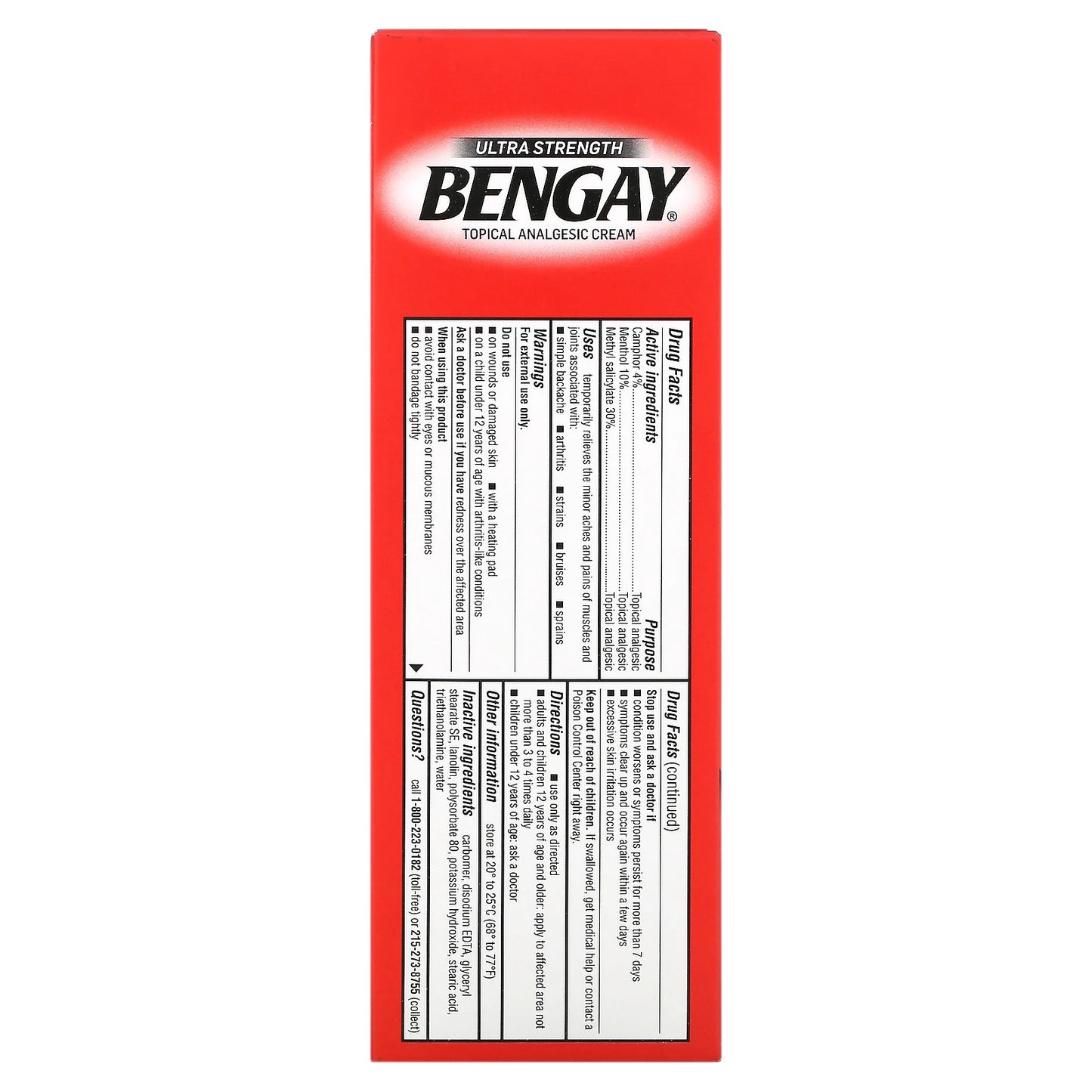 BENGAY Crema para aliviar el dolor, ultra fuerte 113gr