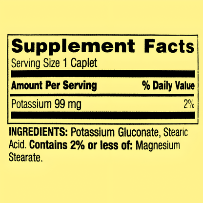 POTASIO  99MG  POR TABLETAS SPRING VALLEY