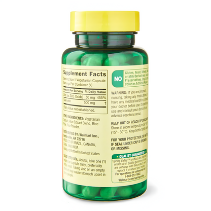 Quercetin 500mg , 60 capsulas vegetarianas - Spring Valley