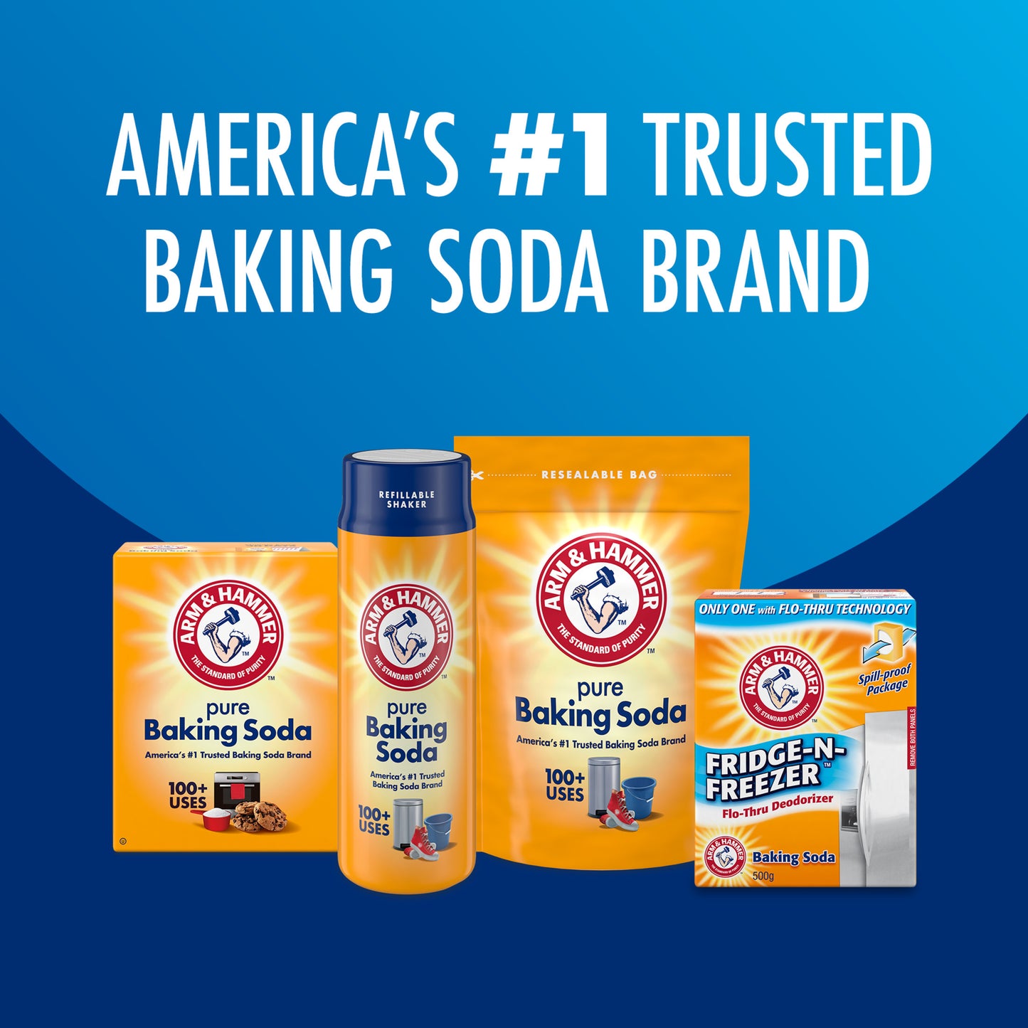 ARM & HAMMER Pure Baking Soda, Bicarbonato de Sodio Puro  454gr,