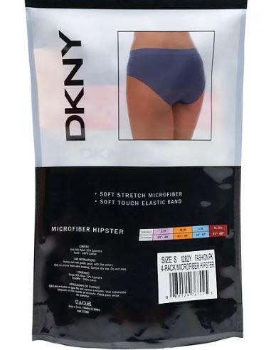 DKNY Pack de 4 hipsters para mujer ropa interior femenina