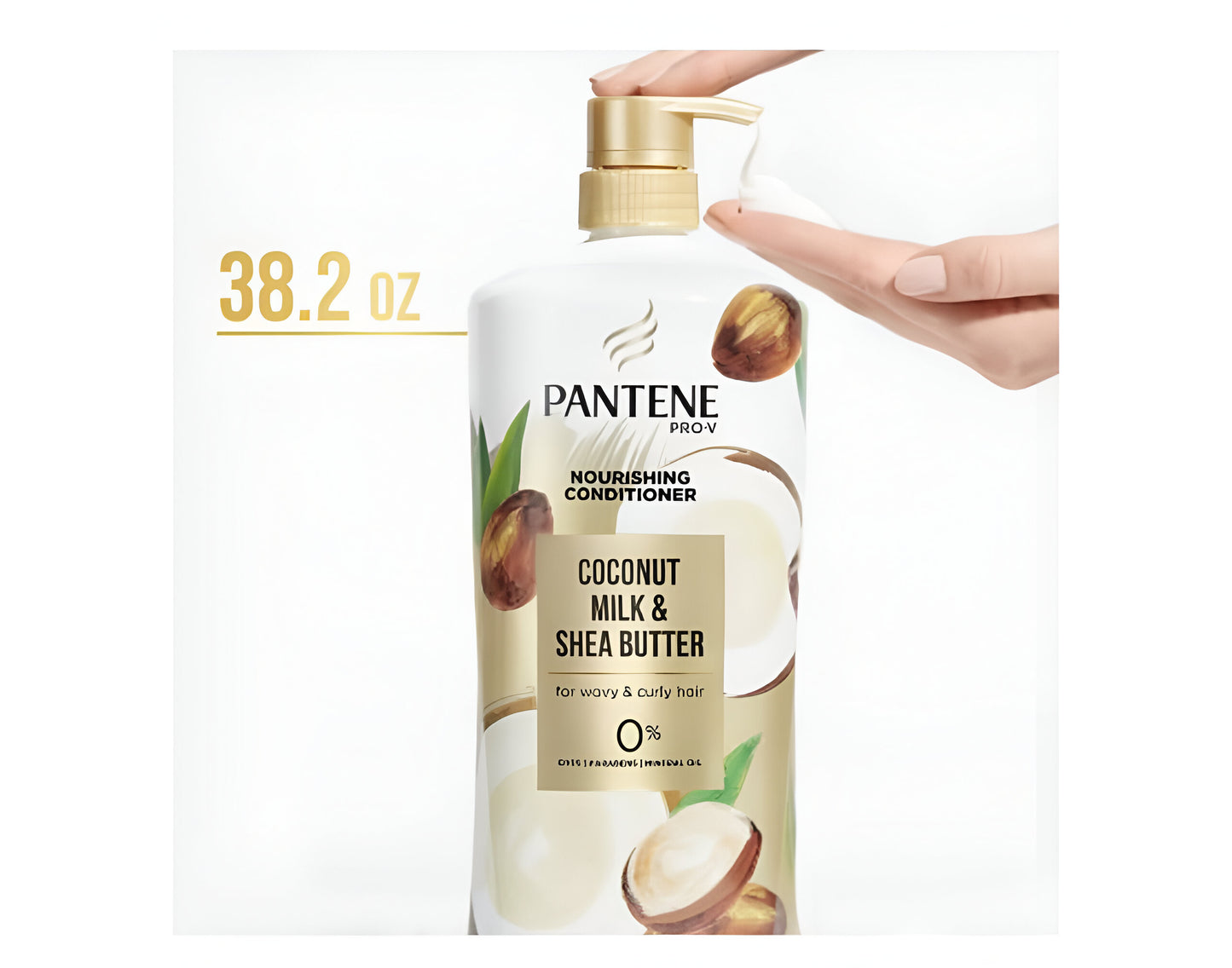 Pantene Pro-V Acondicionador nutritivo Leche de coco y manteca de karité (38,2 onzas líquidas)