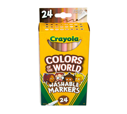 Crayola Colors Of The World Plumones lavables 24 unidades - plumones de punta fina