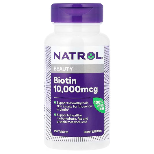 NATROL Biotin 10000mcg 100 tabletas