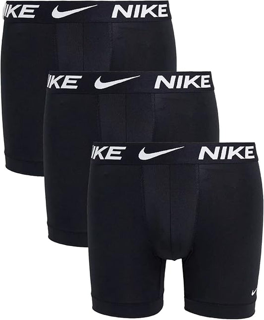 NIKE Calzoncillos tipo Boxer (brief) ESSENTIAL MICRO, con Tecnología DRI-FIT - PACK 3 CALZONCILLOS COLOR NEGRO