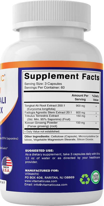 Vitamatic Tongkat Ali Complex 180 capsulas