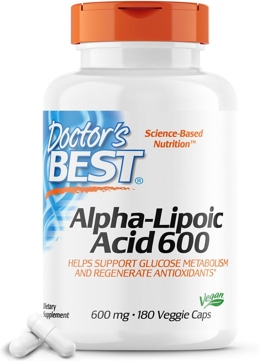 Doctor's Best Alpha-Lipoic Acid 600, 600 mg, 180  Capsulas