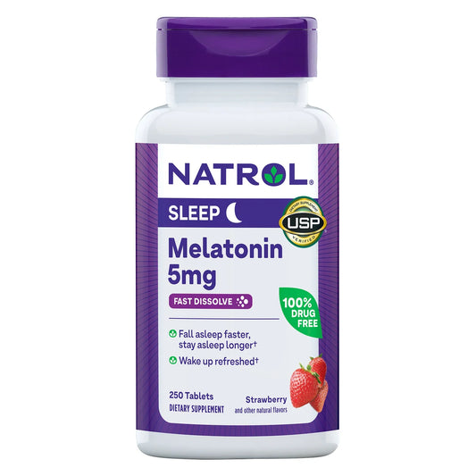 MELATONINA NATROL 5 MG  250 TABLETAS - NATROL - FAST DISSOLVE