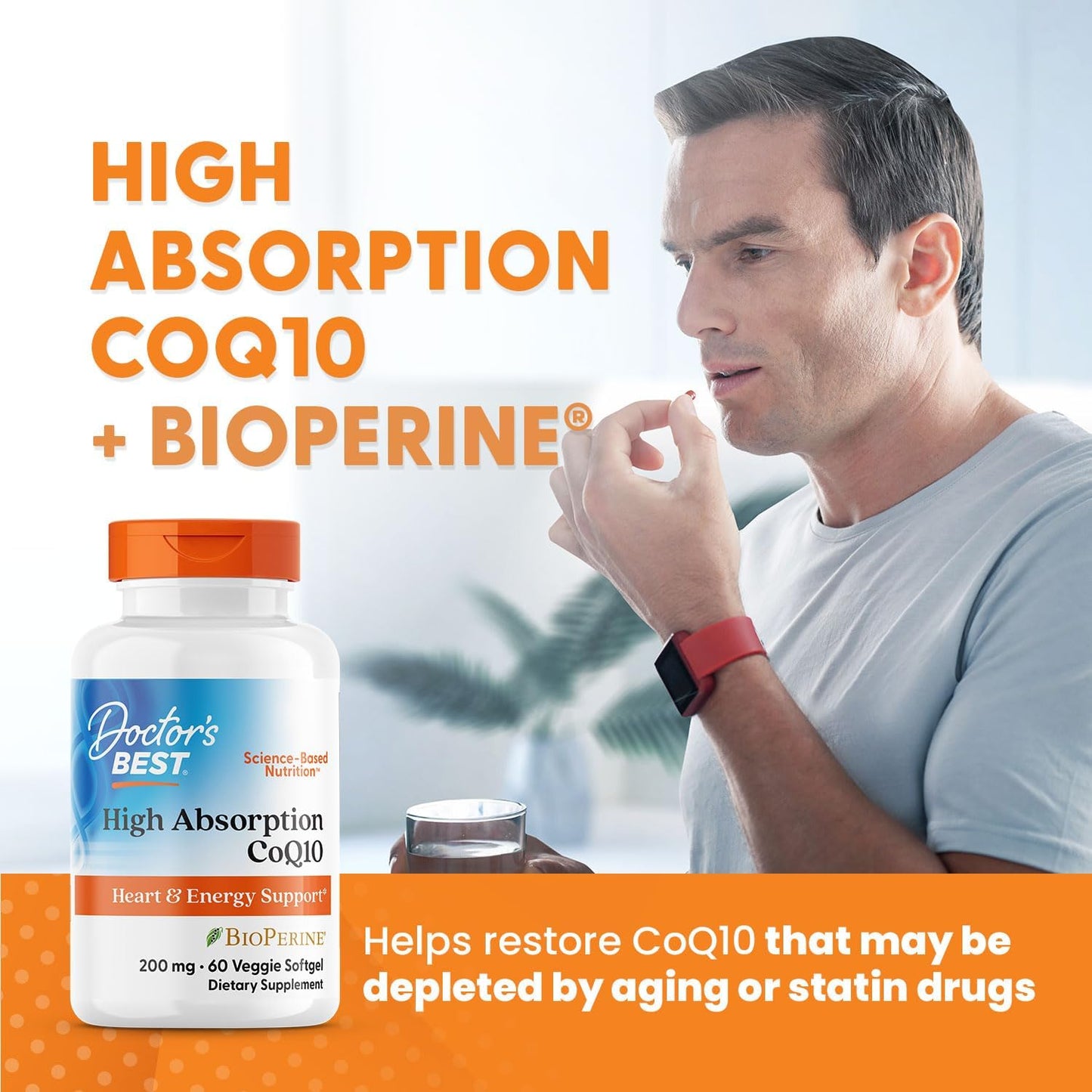 CoQ10 con Bioperine 200mg , 60 capsulas - Doctor best