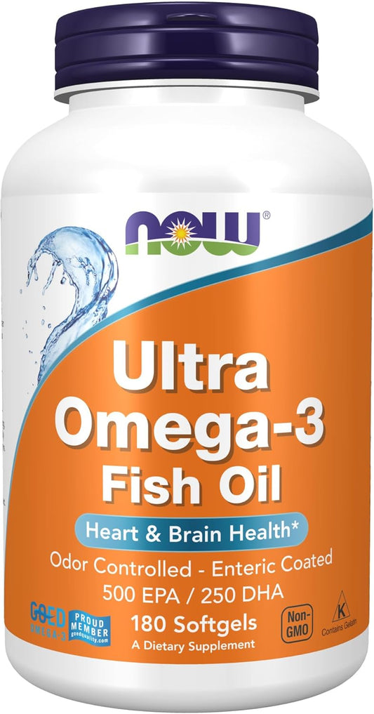 Now - Ultra Omega 3 - Fish Oil  , 180 capsulas