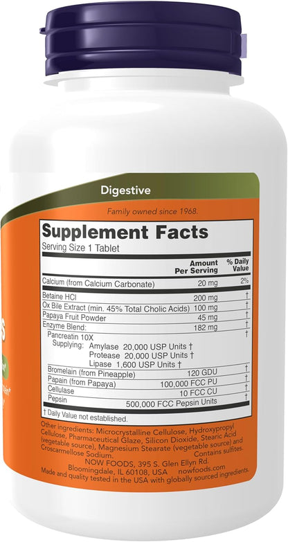 NOW Super Enzymes 180 tabletas