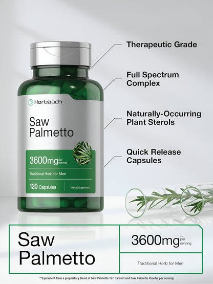 SAW PALMETTO EXTRACTO 3600MG  120 CAPSULES - HORBAACH