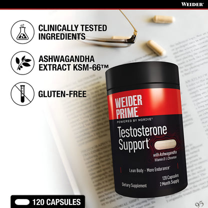 Suplemento Weider Prime saludable de testosterona para hombres