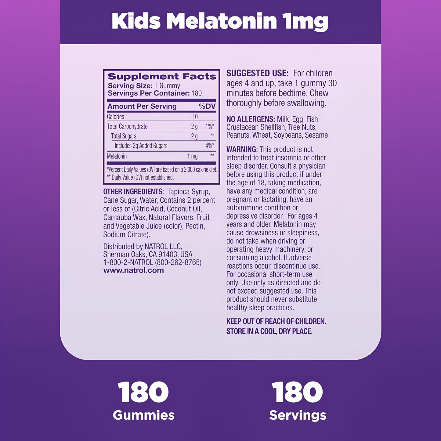 Kids Melatonin Gummies - Natrol - Gomitas