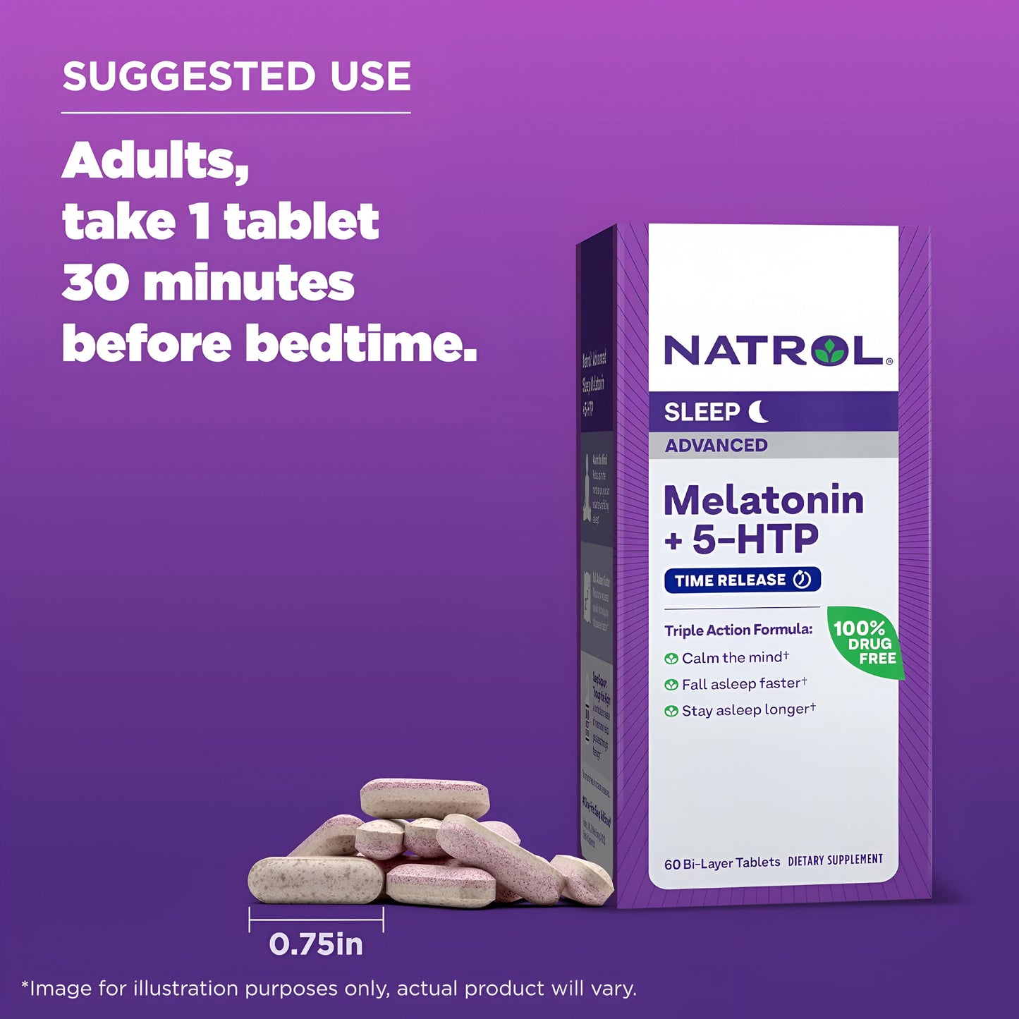 Melatonina + 5 HTP Advanced sleep 60 tabletas - Natrol