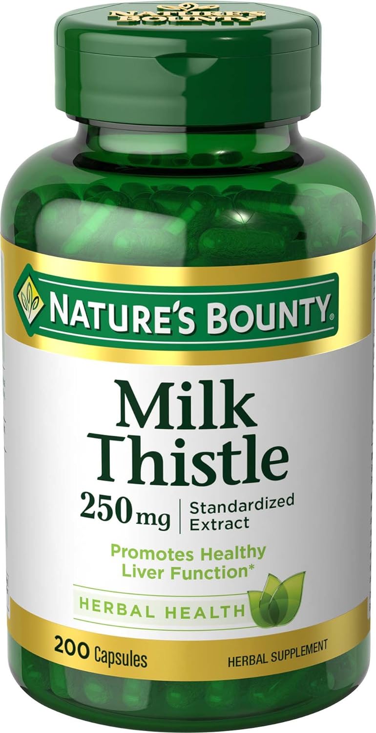 Natures Bounty Milk Thistle 250mg  200 Capsulas - Extracto de Cardo Mariano