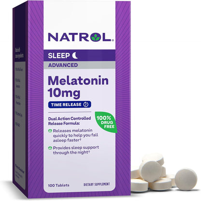 MELATONINA NATROL 10MG. ADVANCED SLEEP- TIME RELEASE en TABLETAS