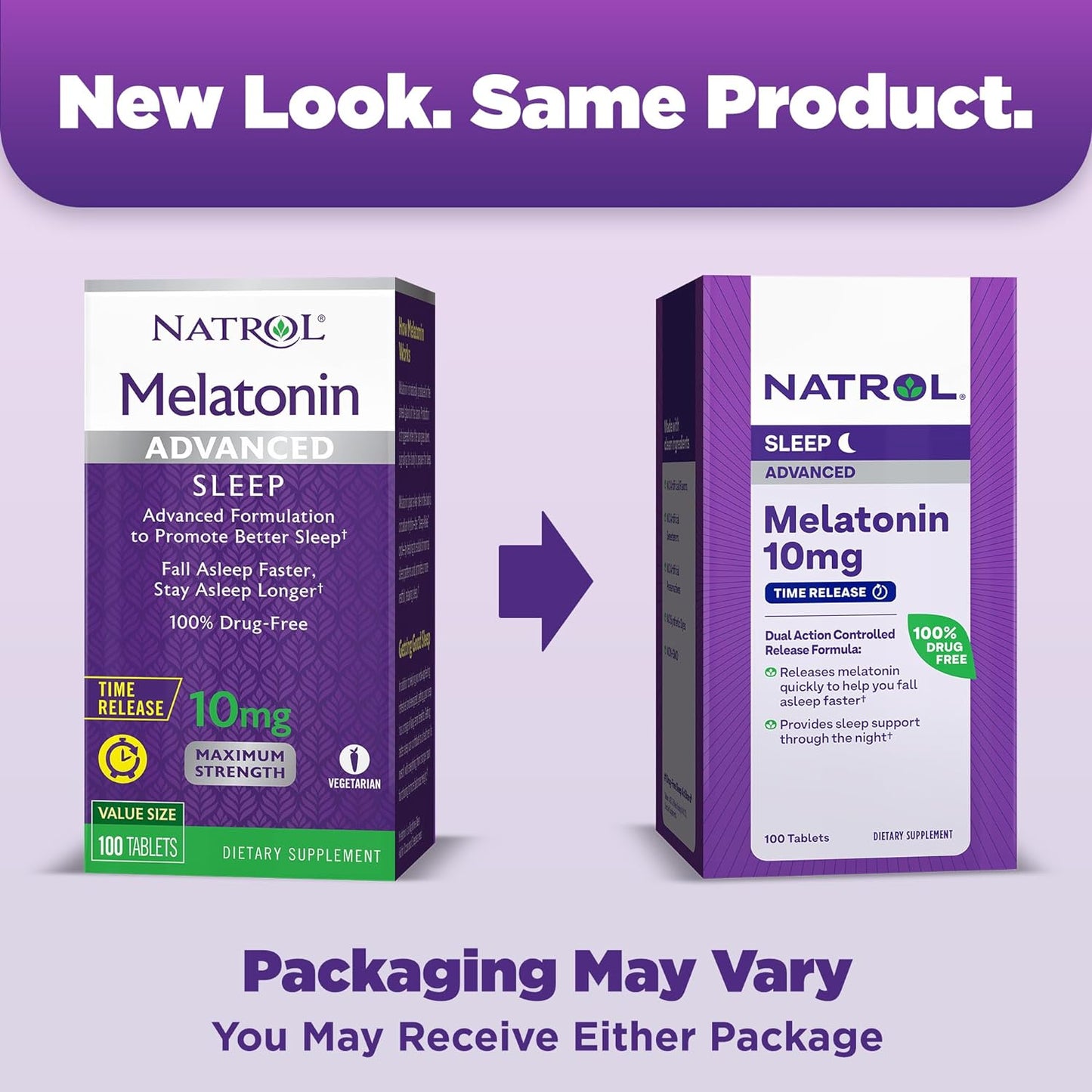 MELATONINA NATROL 10MG. ADVANCED SLEEP- TIME RELEASE en TABLETAS