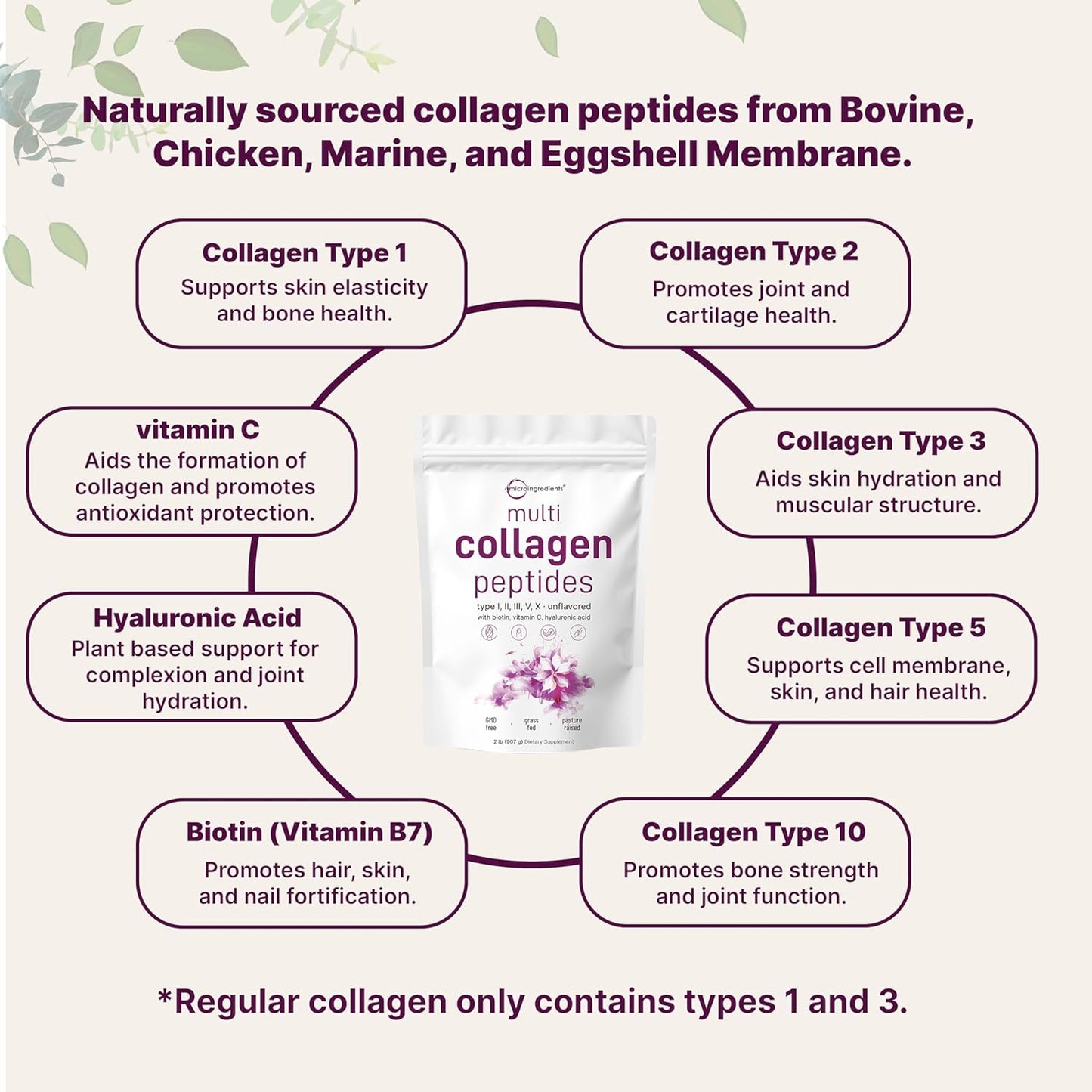 Multi Colageno peptides 907g  - MicroIngredients