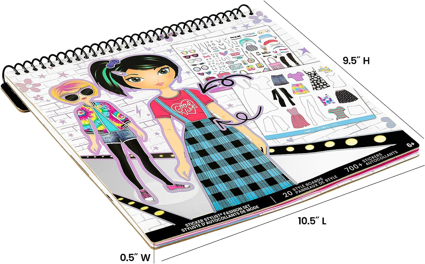 Fashion Angels Sticker Stylist 12544, libro de actividades con pegatinas 700+ stickers