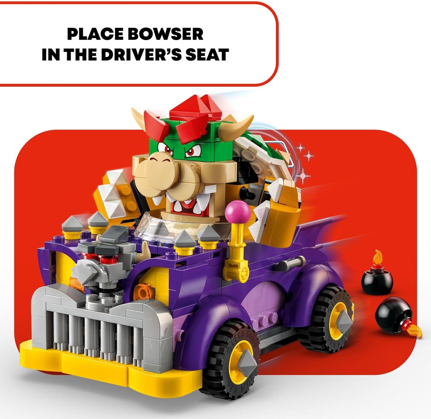 LEGO Super Mario Bowser's Muscle Car 71431 - Juego de expansión coleccionable de Bowser, 8+, 458 piezas