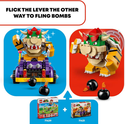 LEGO Super Mario Bowser's Muscle Car 71431 - Juego de expansión coleccionable de Bowser, 8+, 458 piezas