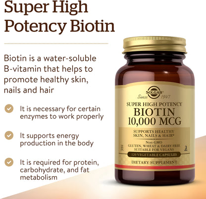 Solgar Biotina 10,000 mcg- 120 capsulas vegetables