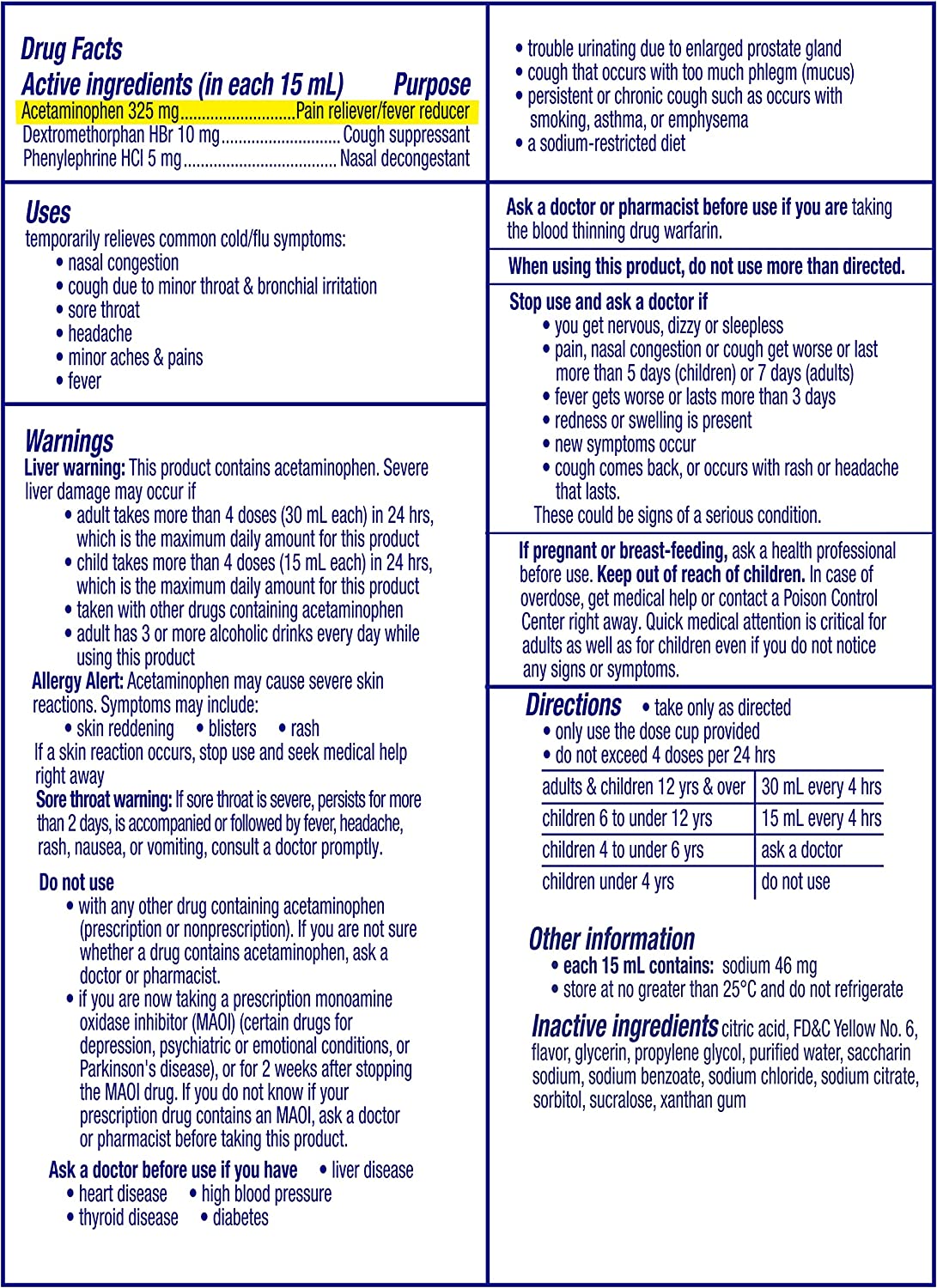 Vicks Cold  & Flu  Severe - Jarabe para tos y gripe 354ml