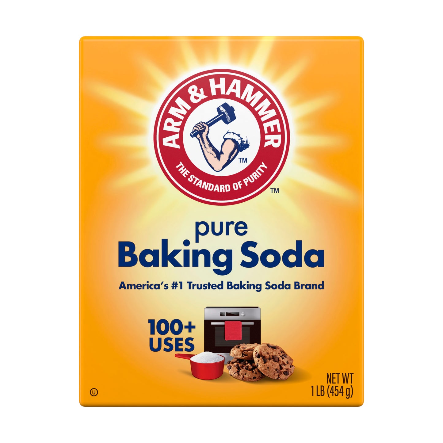 ARM & HAMMER Pure Baking Soda, Bicarbonato de Sodio Puro  454gr,