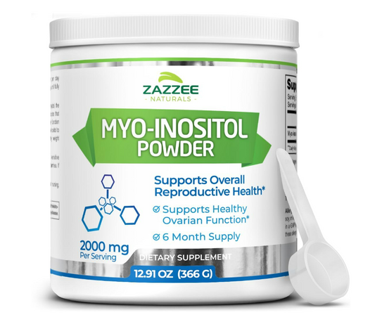 Zazzee Polvo de mio-inositol, 2000 mg por porción, 100% puro, vegano y sin OMG 366gr- 183 porciones