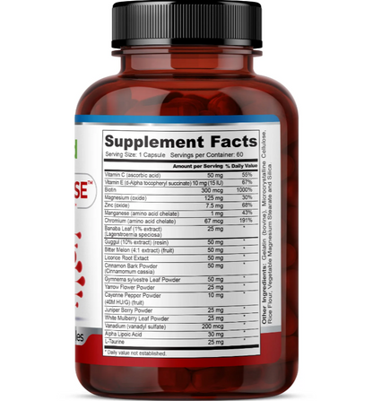 Meta Glucose support formula -Fineland . 60 capsulas