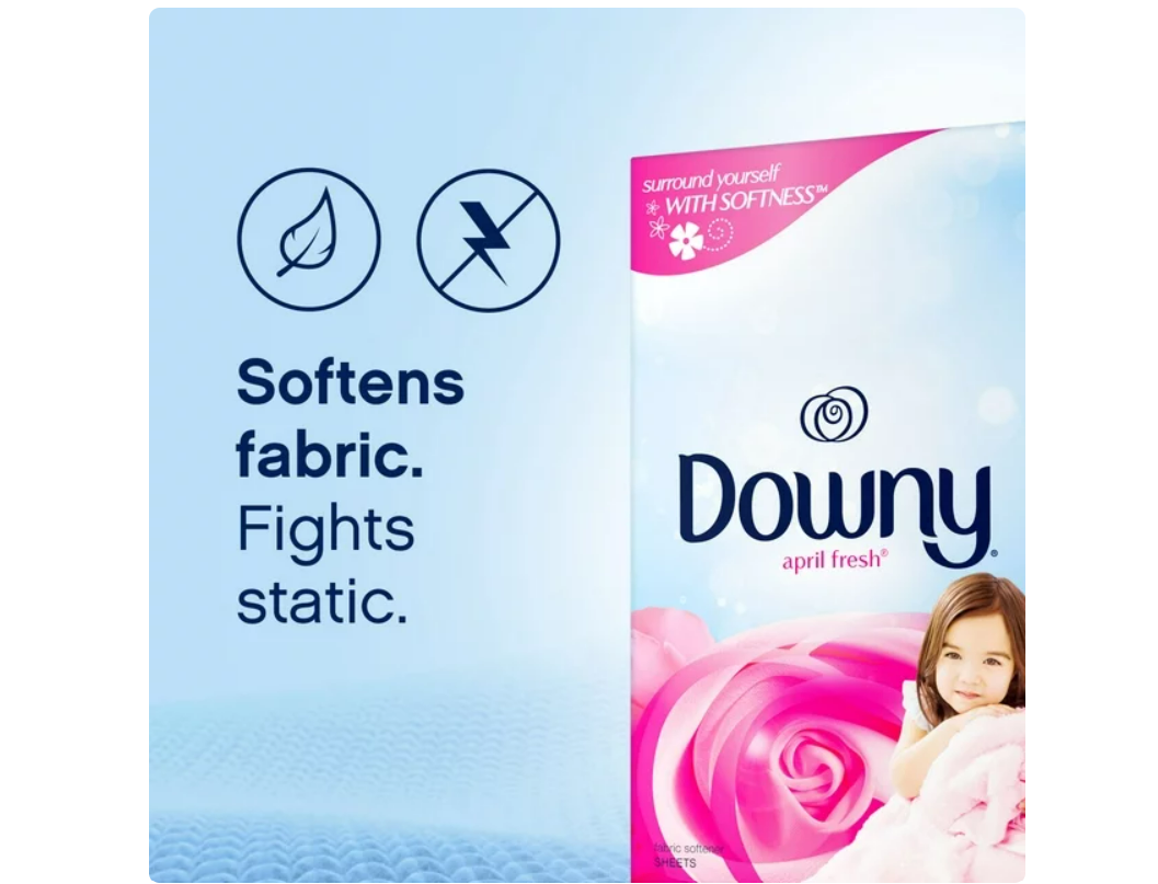 Downy April Fresh, hojas para secadora suavizante de telas, 240 unidades