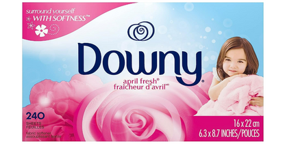 Downy April Fresh, hojas para secadora suavizante de telas, 240 unidades