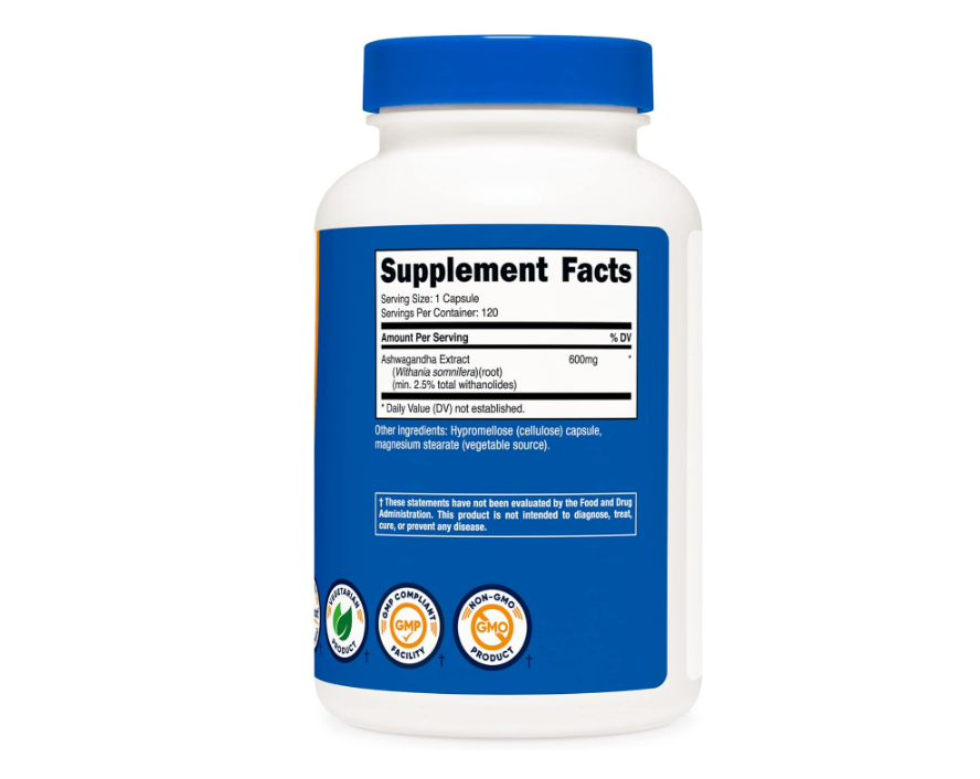 Nutricost Ashwagandha 600mg , 120 capsulas