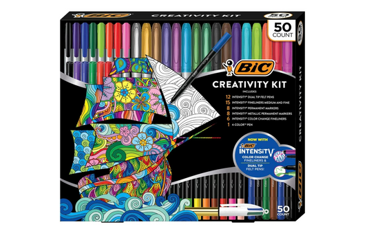 BIC Creativity Kit - 50 bolígrafos de doble punta intensidad