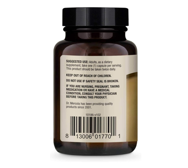 Dr. Mercola, Suplemento dietético orgánico de jengibre fermentado , 60 capsulas