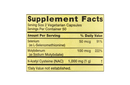 NAC 1000mg , 100 capsulas vegetarianas - Spring Valley