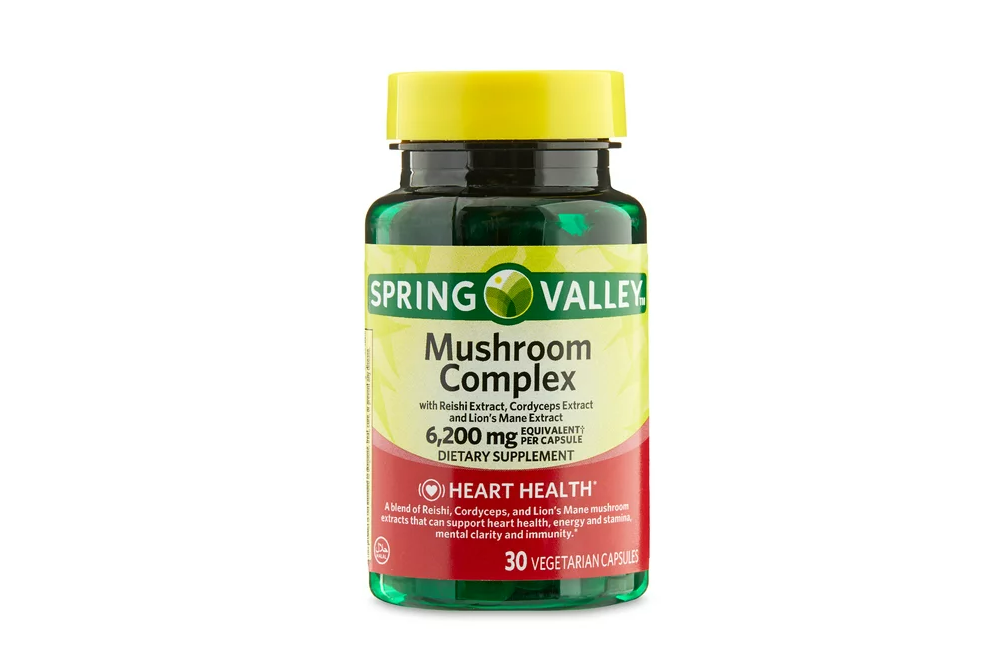 Mushroom complex 6,200mg , 30 capsulas vegetarianas - Spring Valley