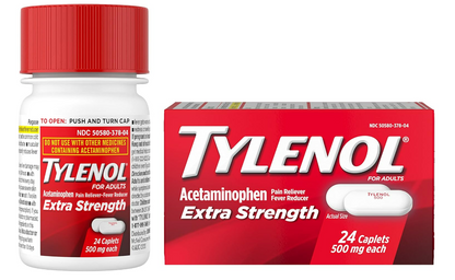 Tylenol Comprimidos extra fuertes con 500 mg , 24 caplets