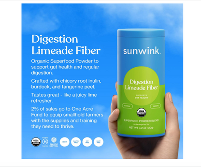 Sunwink Digestion Limeade Fiber Citrus Lime - Polvo 4.2oz (120gr)