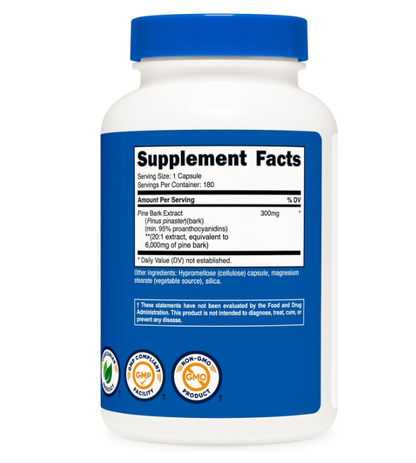 Pine Bark Extract 6000mg , 180 capsulas - Nutricost