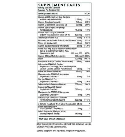 Thorne- Basic Nutrients 2/day , 60 capsulas